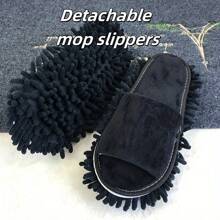2 Stücke/1 Stück abnehmbare Mopp Hausschuhe, Mikrofaser Mopp Hausschuhe, weiche Socken - waschbar & wiederverwendbare Schuhüberzüge, wiederverwendbares Reinigungstuch, lässige Staub Mopp Hausschuhe, Haushaltsreinigung Hausschuhe - super weich und leise, Einheitsgröße, einzeln oder doppelt geeignet, Reinigungsbedarf, Reinigungswerkzeuge, Badezimmer Accessoires, einfach für Bodenreinigung, verwendet für Schlafzimmer, Küche, Badezimmer Staubreinigung, Reinigungszubehör, Reinigungswerkzeug Accessoires
