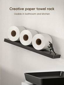 1pc Creative Paper Towel Holder, Wall-Mounted Paper Towel Holder, Bathroom Toilet Washstand Paper Towel Holder, Home Cleaning Storage Kitchen Pendant, Bathroom Pendant Bedroom Pendant, Holiday Gift