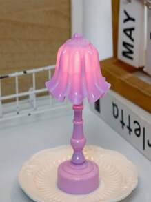 1 Mini Blooming LED Table Lamp, Modern Style Plastic Night Light, Used For Bedroom And Desk Decoration, Perfect As A Warm Home Gift, Perfect For Decorating Cafes, Hotels, And Living Rooms