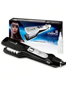 UKLISS Professional Steam Hair Straightener,LED Display Adjustable Electric Fast Steam Hair Straightener Brush,For All Hair Types - UK Plug(220-240V) - View 8
