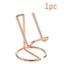 1/2pcs Simple Iron Business Card Holder Stand (Gold/Rose Gold/Silver/Black)