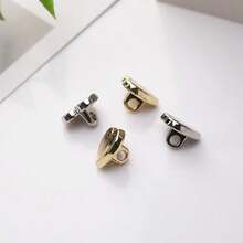 6 piezas Botones de camisa con forma de corazón de metal, botones de costura de alta gama para suéter y abrigo - Multicolor - Ver 2