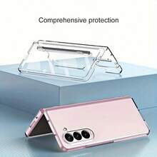 Clear High Definition Phone Protective Case With Pen Slot Compatible With Samsung Galaxy Z Fold 6/Fold 5/Fold 7