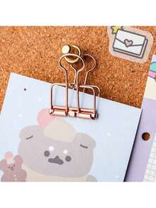 10/5个金属文件夹，空心长尾笔记本夹，办公及学校用品文件整理夹，书夹，便签夹，固定夹，文具美术夹，绘画固定夹，夹子 - 彩色 - 查看 2