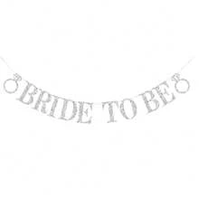 1Set,Bride To Be Champagne Gold Glitter DIY String Banner ,Rose Gold Bachelorette Banner Bridal Shower Sign For Bachelorette Bridal Shower Wedding Party Decorations(Champagne Gold, Rose Gold, Silver) - Multicolor - View 11