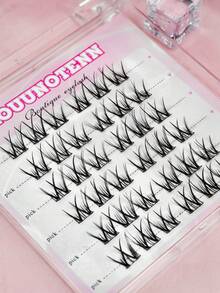 36 Clusters C Curl No Glue Needed Eyelashes Korean Girl Group Glue Free Eyelash Japanese Makeup Natural Look Wispy Eyelash Extensions Gift For Women Individual Lashes Comfortable To Wear Lash Clusters, Eyelash Clusters, Individual Eyelashes, Lashes, Fake Lashes - C - View 8