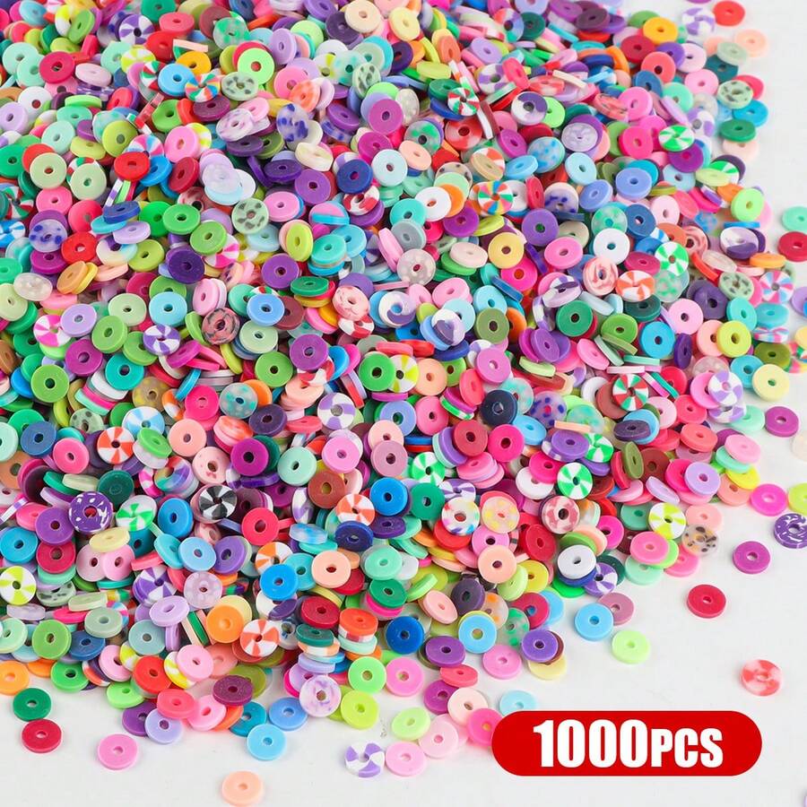 1000颗/2000颗/3000颗/5000颗/15000颗 聚合物粘土珠子套装,软粘土DIY首饰制作材料,手工珠子套装,可用于DIY手链、项链、耳环 - 軟陶 - 查看 1