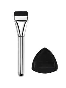 4pcs Foundation Tools: Foundation Brush, Foundation Palette, Foundation Sponge, Base Makeup Tools, Base Makeup Set. The Color Mixing Palette Has A Smooth, Bright, Clean, Easy-To-Clean Texture, With Dull Edges, No Rust, And No Deformation. It Can Be Quickly Cleaned With A Wet Wipe Or Water And Can Be Over And Over Again. The Material Is . Suitable For Mixing Foundation, Eyeshadow, Mascara, Lipstick And Nail Polish, Suitable For Both Professionals And Non-Professionals. 1pc/2pcs/3pcs/4pcs