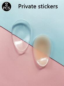 2 Pairs Of Lightweight, Transparent And Invisible Silicone Crotch Tapes To Prevent Wardrobe Malfunction, Summer Use