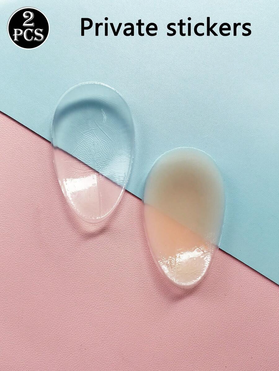 2 Pairs Of Lightweight, Transparent And Invisible Silicone Crotch Tapes To Prevent Wardrobe Malfunction, Summer Use