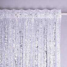 Eleganti tende filtranti in tulle con dettagli raffinati in oro e argento, 1 pezzo, 140x250 cm, leggere e trasparenti, design traspirante, stile contemporaneo, design con installazione tascabile, perfette per soggiorno, camera da letto, sala da pranzo, ufficio e occasioni speciali come matrimoni, feste, tende decorative in tulle traslucido ideali per la casa. - 1-1 - Visualizzare 5