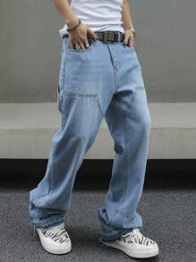 Men's Flared Pocket Casual Versatile Jeans