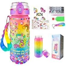 Decorate Your Own Water Bottle Kits,Unicorn Mermaid Painting Crafts,Fun Arts And Crafts Gifts Toys For Birthday Christmas(Unicorn)