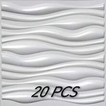 NKEN Panouri de perete 3D artistice cu model liniar. 29,4 x 29,4 cm, alb mat/negru. Material, inodor, ușor, ușor de instalat, rezistent la foc, impermeabil și la umezeală, potrivit pentru decorarea pereților în case, camere, băi, dormitoare și camere de zi. Ziua Mamei.