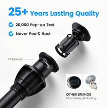 Bathroom Sink Drain, Pop Up Drain Stopper With Overflow, Lavatory Vanity Vessel Sink Drain Assembly, Matte Black