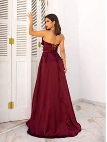 Dahiana Long Dress - Burdeos - Ver 1