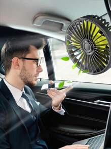 Ventilateur de siège de voiture USB, ventilateur de voiture, ventilateur de refroidissement de voiture USB 5V, ventilateur de voiture rotatif à 360°. 5 pales de ventilateur, 3 vitesses, sélectionnez le réglage approprié selon les besoins, idéal pour fournir un flux d'air frais aux passagers/animaux de compagnie, les gardant au frais. Taille compacte, gain de place, facile à transporter. Le ventilateur de voiture convient aux berlines, SUV, camping-cars, camions et plus.