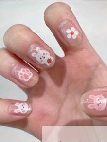 30 pezzi Adesivi decorativi per unghie con motivi floreali, i più popolari colori per unghie, con strass e ornamenti 3D a forma di cuore, fiori e margherite, accessori decorativi per unghie per donne e ragazze - Multicolore - Visualizzare 6