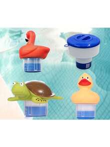 Swimming Pool Chlorine Float, Animal Swimming Pool Chlorine Dispenser For Chemical Tablets, Suitable For 3-Inch Bromine Chlorine Brackets (Turtles, Ducks, Flamingos) Indoor And Outdoor Swimming Pools, Spas Adjustable Floating Chlorine Gas Dispenser, Floating Chlorine Gas Dispenser, Large Capacity Floating Chlorine Gas Dispenser - Multicolor - View 4