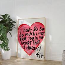 1pc Unframed "So Much Love" Canvas Wall Arts - Romantic Quote Posters, Perfect Gift For Bedroom & Living Room Decor, Perfect Gift For Fans, Perfect For Room Decor