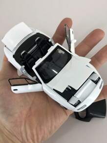 1 pièce Voiture de sport miniature en alliage de zinc 1:32, 14cm x 6cm x 4cm, 184g. Portes, coffre et toit ouvrants, roues roulantes avec suspension, effets lumineux et sonores. Idéale pour les enfants, les collectionneurs, cadeaux d'anniversaire et de fêtes, rentrée scolaire