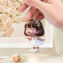 Robe blanche pour fille - Pendentif - Fil d'or