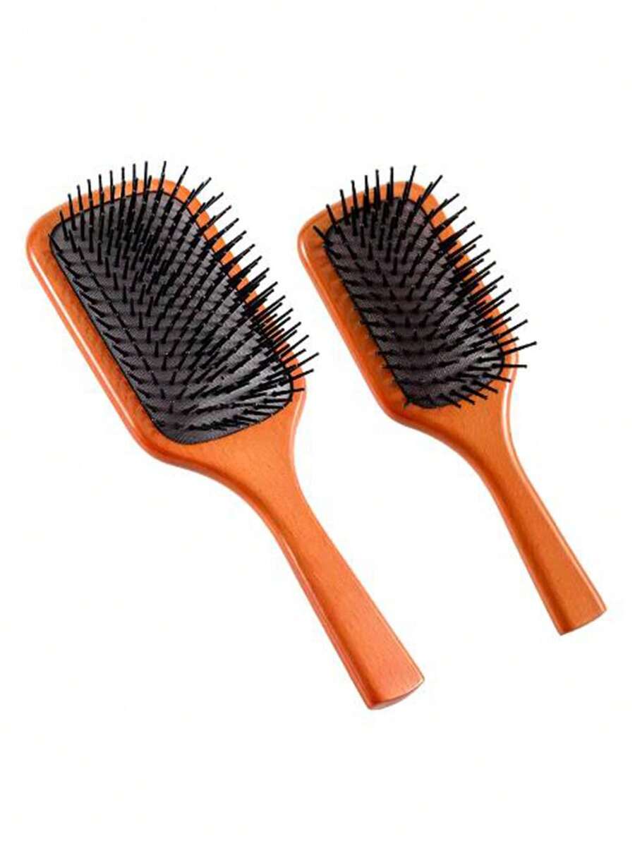 1pc Sandalwood Air Cushion Comb , Anti-Static Wooden Massage Comb For Detangling, Scalp Stimulation, Hair Growth And Thickening Body Care For Travel,Outdoor,Sport,Office,School - Multicolor - View 1
