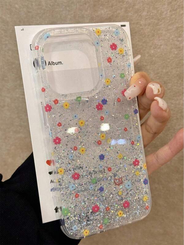 Luxury IMD Gradient Glitter Ditsy Floral Oil Painting Anti-Knock Phone Case Compatible With Apple 16 Pro Max, 16, 16 Pro, Luxury Gradient Glitter Case Compatible With IPhone 15 Pro Max, New 14 Anti-Drop Case, 13/12/11 Ultra-Thin Matte 14 Pro Max/11/14/13/Luxury Sense Plus Minimalist 15 Soft Silicone