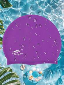 1pc Silicone Swim Cap, Waterproof Comfortable Unisex Swim Cap, Swimming Pool Equipment, Unisex Comfortable Type Bath Cap, Fashion Personalized Swimming Cap Solid Color, Waterproof Comfortable Swimming Silicone Cap Waterproof Ear Protection Is Not Tight, Protect Hair, Beach Essentials, Beach Accessories, Pool Float - Multicolor - View 7