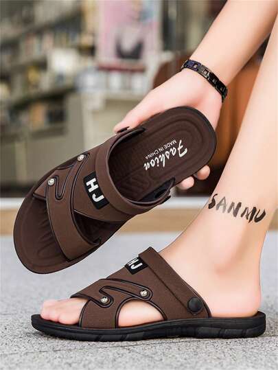 Sandálias Masculinas Plus Size Eva Para Áreas Externas, Praia, Casa, Caminhadas Ao Ar Livre, Antiderrapantes, Resistentes A Odores, Sola Grossa, Chinelos Confortáveis