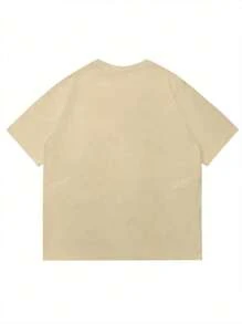 Unisex Mode Lässig Pendler Streetwear Frühling/Sommer Boyfriend Stil Mailänder Muster Rundhals Kurzarm T-Shirt