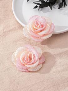 1 Pair Fashionable Pretty Pink Flower Drop Earrings, Suitable For Women, Daily Wear, Street Style, Gift