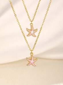 3 colores Collar de cadena de clavícula de mujer con colgante de cruz versátil y dulce, apto para fiesta, cita, playa, vacaciones y uso diario