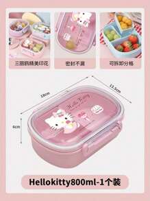 Sanrio 1 Pezzo Set Contenitore Pranzo Rosa Hello Kitty & Friends - A prova di perdite, Rettangolare, Contenitore Pranzo in Plastica con Scomparti, Lavabile a Mano per Lavoro, Scuola e Viaggio, Scatola Porta Pranzo | Contenitore Pranzo a Tema Personaggio | Facile da Pulire, Sanrio, Ritorno a Scuola