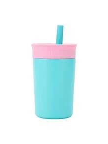 Caneca Térmica Personalizável de Aço Inoxidável de 12 oz com Canudo, Copo de Carro Isolado de Capacidade Pequena - Multicolorido - Visão 13