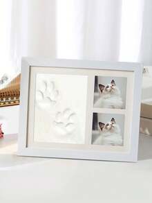 Cornice decorativa con stampa singola della zampa dell'animale domestico, cornice commemorativa per impronte di mani e piedi dei bambini (nero/bianco), decorazione natalizia, decorazione da parete, decorazione natalizia, ornamento, regalo, corona natalizia, Ringraziamento, decorazione per la casa, Cyber Monday, regalo di Natale, decorazione natalizia, regalo di Capodanno - Multicolore - Visualizzare 6