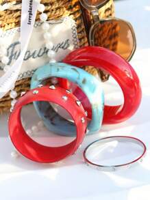 Brazalete de resina asimétrico de viento retro de lujo, nuevo brazalete de primavera y verano de madera de pino natural, brazalete de barra obligatoria de trébol de cuatro hojas, joyería diaria, pero también adecuado para vacaciones, fiestas, pasarelas, uso como regalo(madera de pino natural, vetas y marcas de madera son normales)