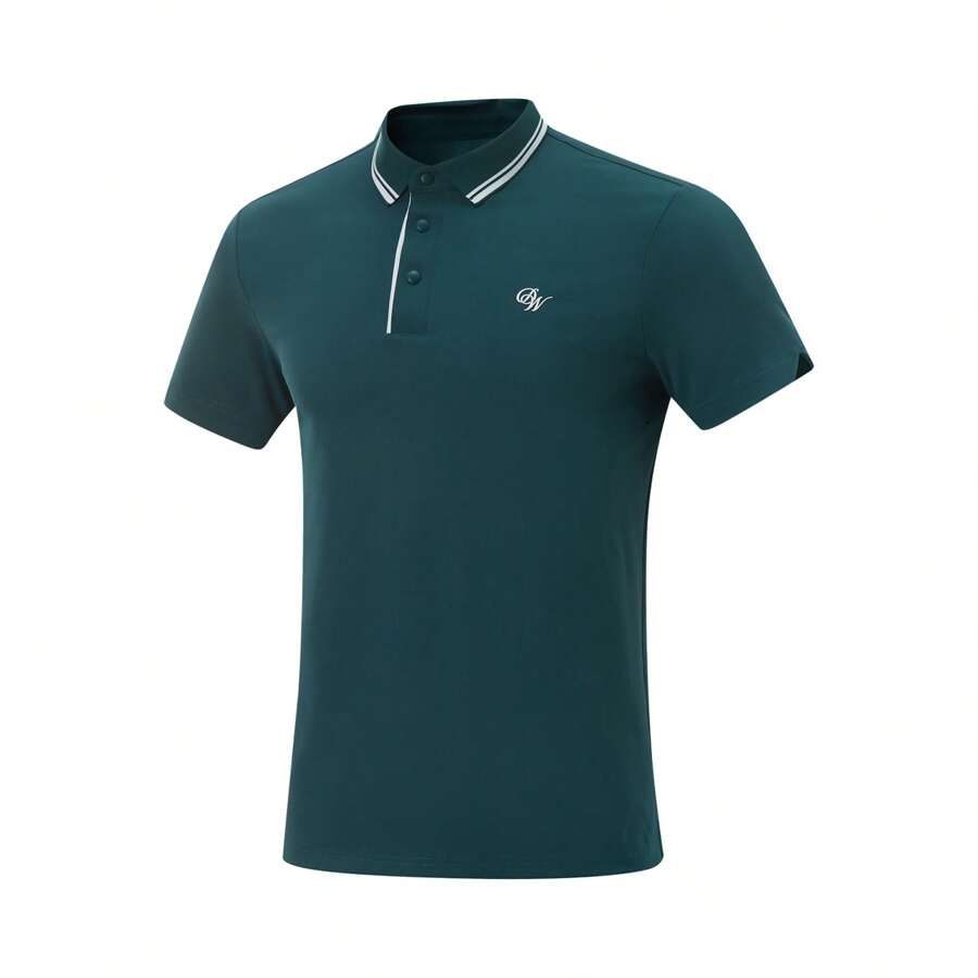 LI-NING Wade Performance Polo Shirt Ice-Cool Knitted Sports Moisture-Wicking Breathable Summer Comfort Men's Short-Sleeve APLV007