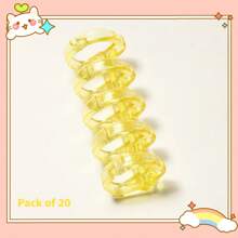 20pcs 5-Hole Ring Binder Clasp A4 Plastic Loose Leaf Binder Rings Replaceable Transparent Plastic Rings For Notebook,Back To School,School Supplies
