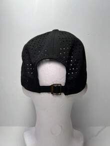 1pieza,Gorras de béisbol para hombres y mujeres, con orificios para ventilación, color sólido, color liso, sombrero para el sol, protección solar, ajustable, sombrero para el sol, sombrero casual.. - Negro - Ver 4