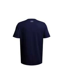 Under Armour Mens UA Logo Short Sleeve Sleeve T-Shirt - Navy Blue - View 2