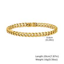 1 Stück minimalistisches Edelstahl Panzerkette Armband, Silber/Gold/Schwarz, modisches Geschenk für den besten Freund des Mannes