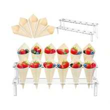 1pc 12-Hole Transparent Acrylic Ice Cream Cone Stand, Crispy Cone & Candy Display Holder