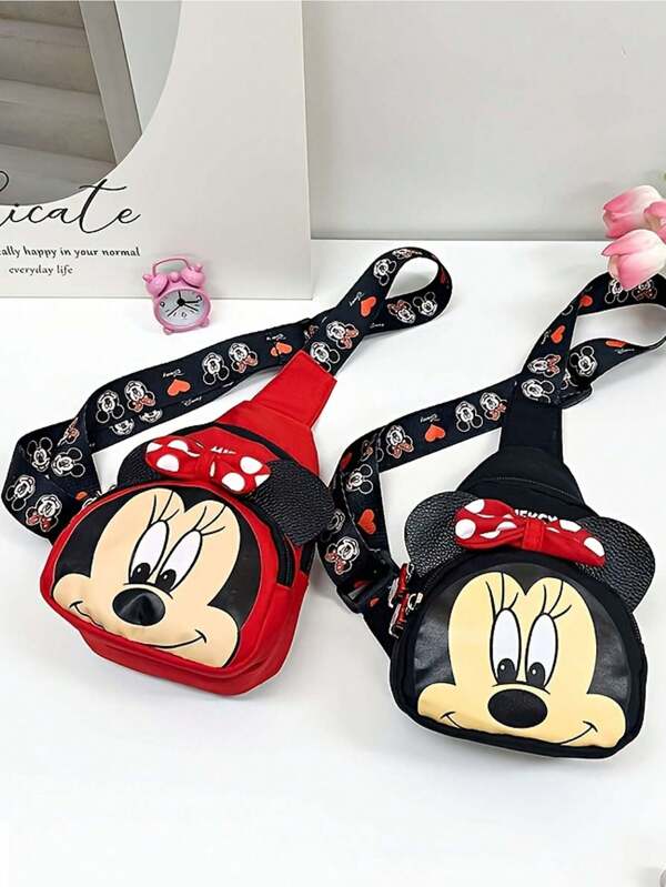 1pc Diagonal Shoulder Tote Bag, Red And Black Design, Lipstick Pouch, Suitable For Commute, College And Travel, Also Suitable As Valentine's, Birthday Or Mother's Day Gift