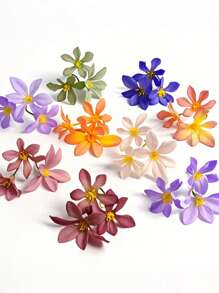 20 Pieces Silk Flowers Photography Props, Realistic Wedding Bouquet, Bulk Artificial Flower Heads, Floral Wreath Made Of Synthetic Silk Flowers, Random Assorted Faux Flowers