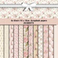 12/36 Sheets Flower Scrapbook Paper, Vintage Floral Pattern Pink Spring Summer Aesthetic Craft Scrapbooking Paper Pad, Fresh And Simple Floral SunflowerPattern Scrapbook Paper Decorative Craft Paper For Planner Mother's Day Decor, Graduation Decor Supplies Cardstock Decorative Craft Paper Spring, Back To School, Birthday Decorations, Mother's Day Decor, Graduation Decor