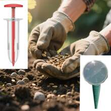 2 pièces distributeur de graines portable, facile à utiliser, convenant à toutes les graines avec un semoir manuel, idéal pour les outils de jardinage et d'entretien de la pelouse, distributeur de graines sur demande