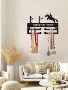 Custom Medal Hanger Horse Ribbon Holder, Sports Awards Ribbons With Name Holder, Horse Riding Medal Hanger Display Rack Equestrian Gift