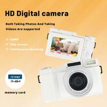Máy ảnh kỹ thuật số FETANA 2.7K A2, Tự động lấy nét, 50MP, Zoom kỹ thuật số 8X, Máy quay video blog, Bao gồm thẻ 16GB, 1 pin, Màn hình 2,8", Máy ảnh nhỏ gọn cho người mới bắt đầu - Máy ảnh A2 trắng + Thẻ nhớ 32G - Xem 2