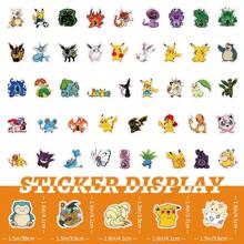 pokemon 100 szt. uroczych wodoodpornych naklejek z motywem Pokémon w opakowaniu zbiorczym - najwyższej jakości naklejki z PVC dla dzieci - idealny prezent na urodziny, świąteczne przyjęcie - urocze naklejki z motywem anime na laptopa, butelkę z wodą, dekoracje do albumu i dziennika